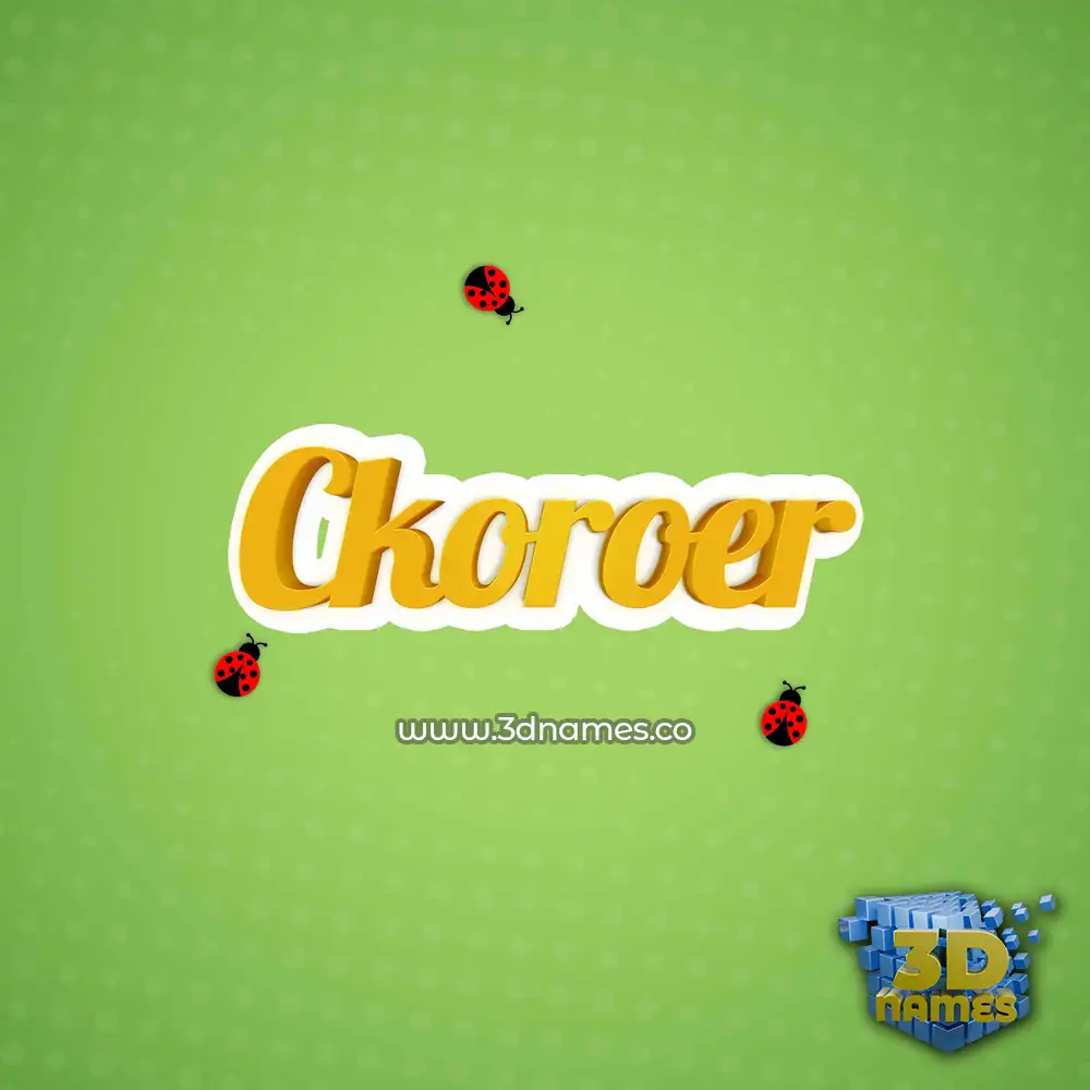 ckoroer in Ladybugs style - 3D name wallpaper