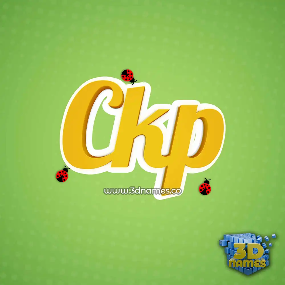 ckp in Ladybugs style - 3D name wallpaper