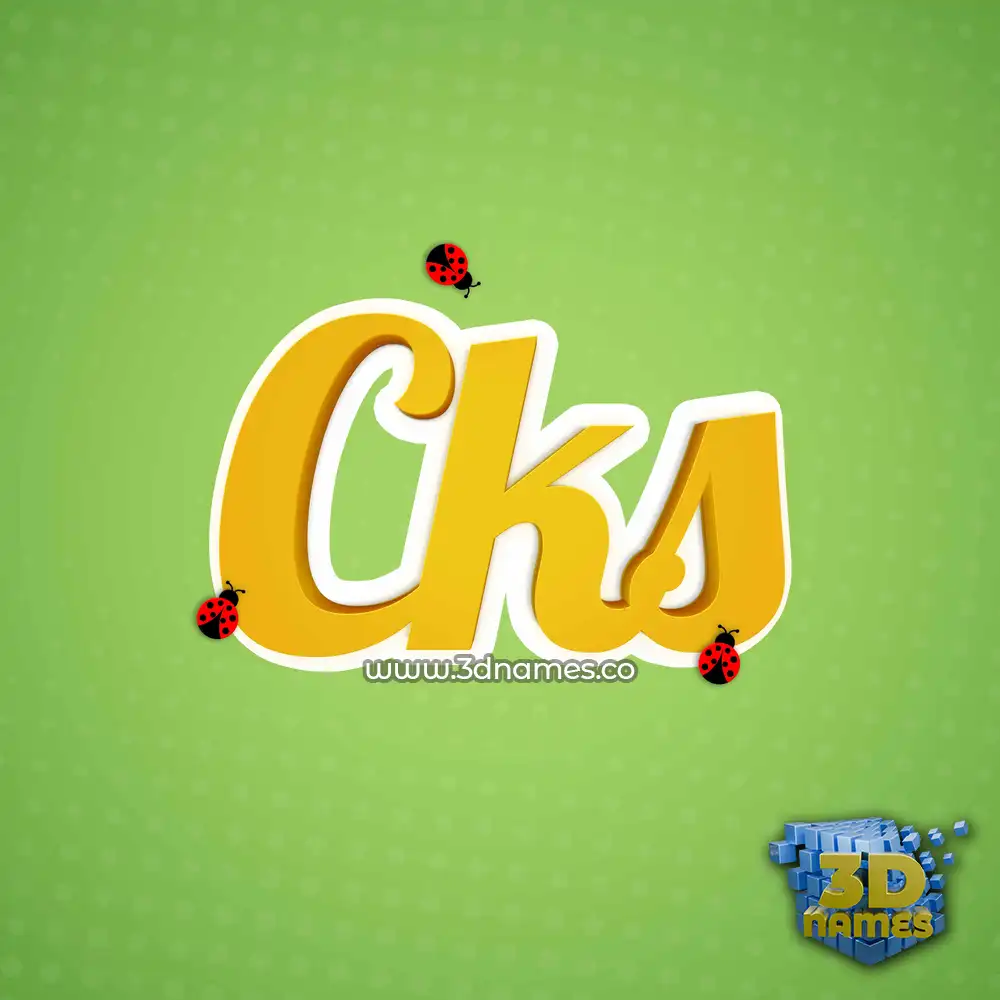 cks in Ladybugs style - 3D name wallpaper