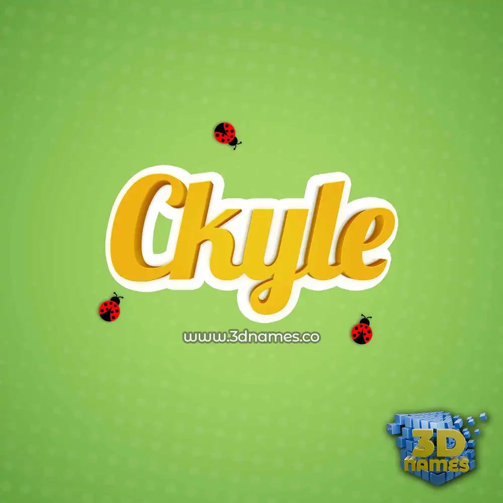 ckyle in Ladybugs style - 3D name wallpaper