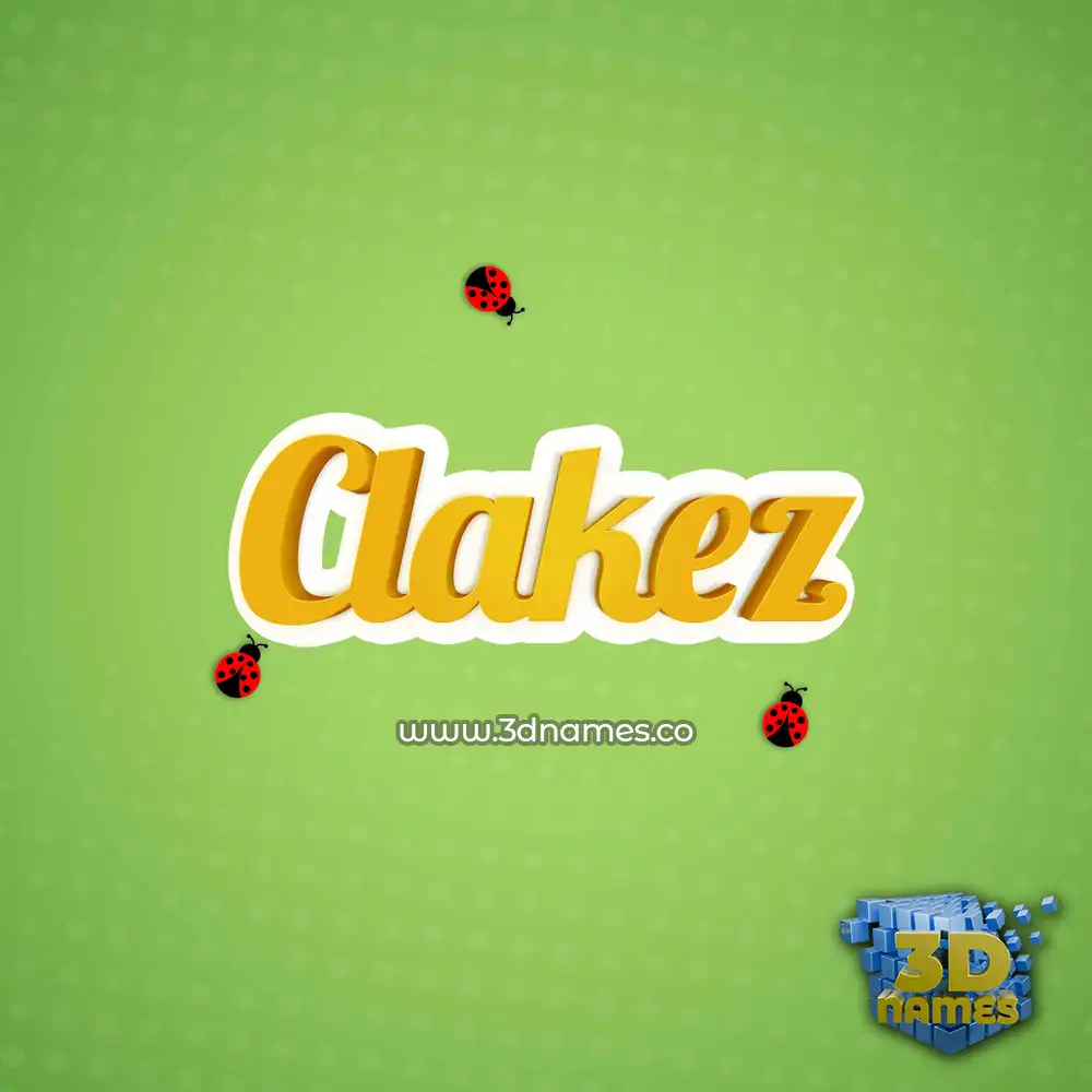 clakez in Ladybugs style - 3D name wallpaper