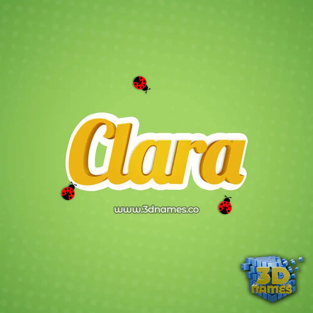 clara in Ladybugs style - 3D name wallpaper