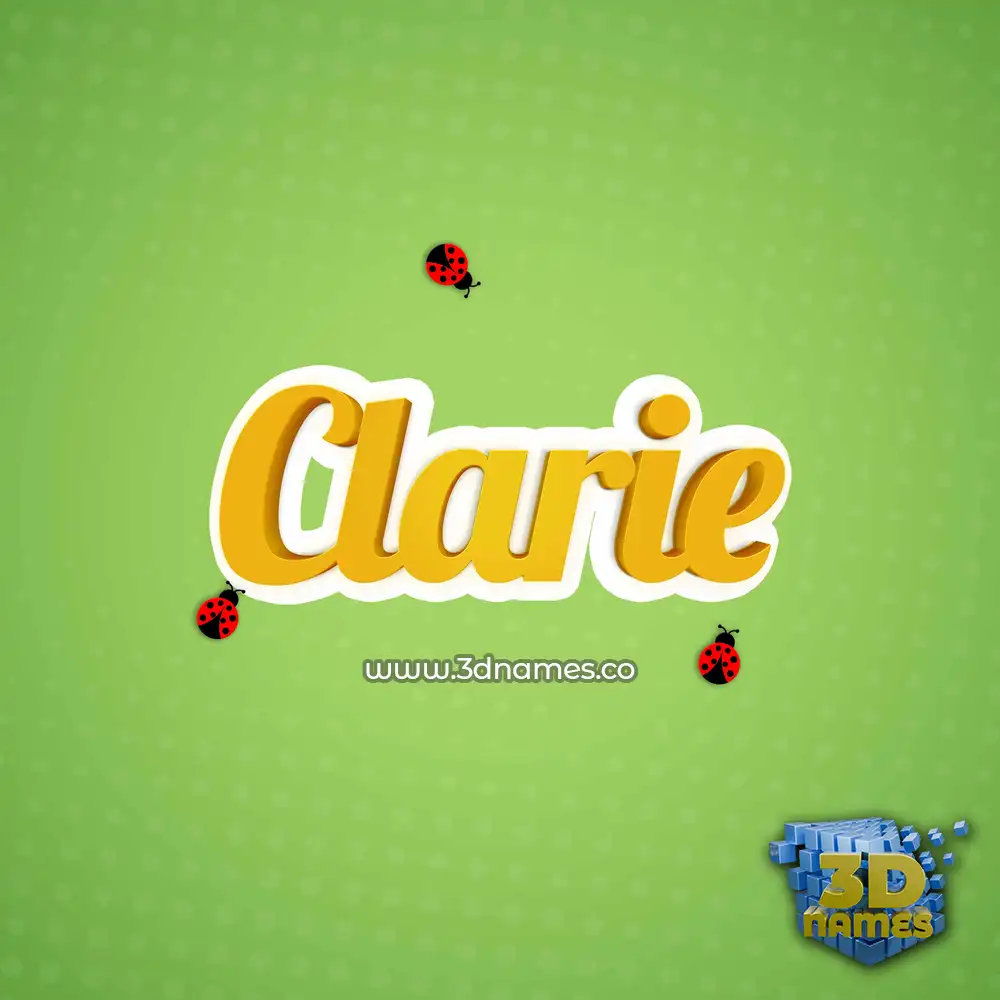 clarie in Ladybugs style - 3D name wallpaper