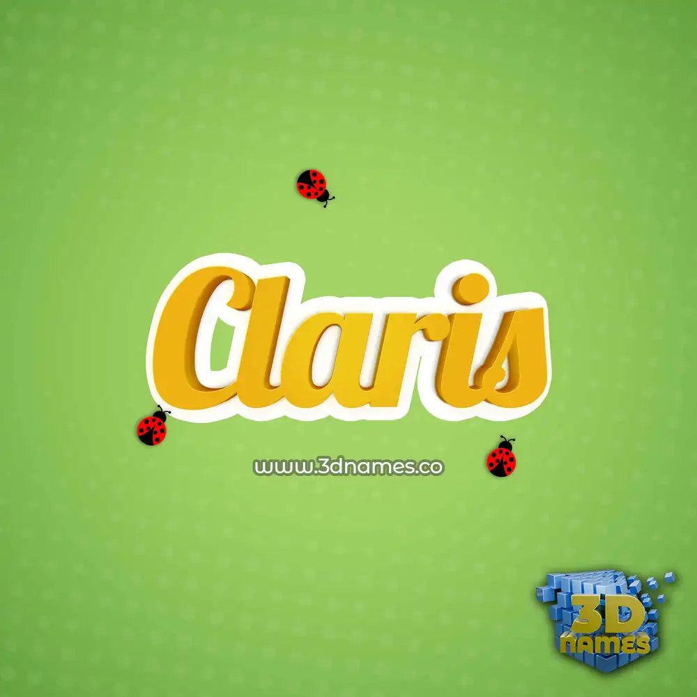 claris in Ladybugs style - 3D name wallpaper