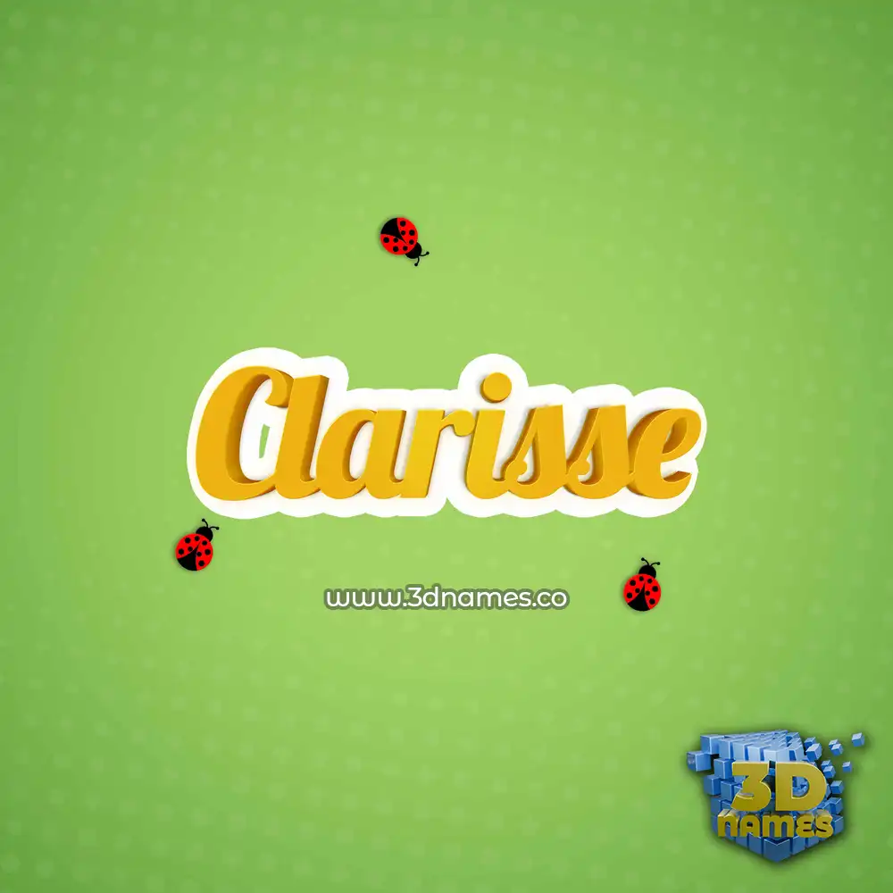 clarisse in Ladybugs style - 3D name wallpaper