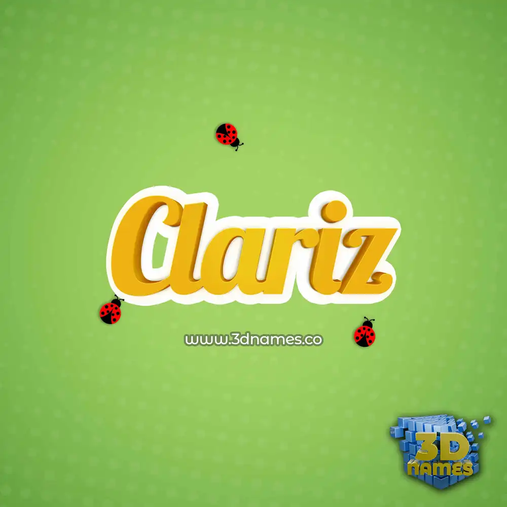 clariz in Ladybugs style - 3D name wallpaper