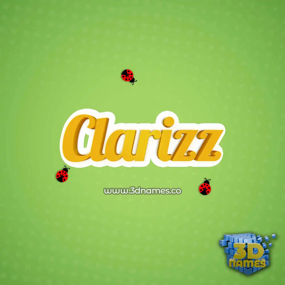 clarizz in Ladybugs style - 3D name wallpaper