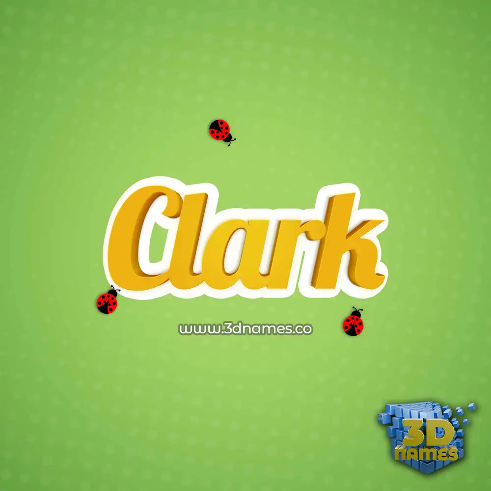 clark in Ladybugs style - 3D name wallpaper