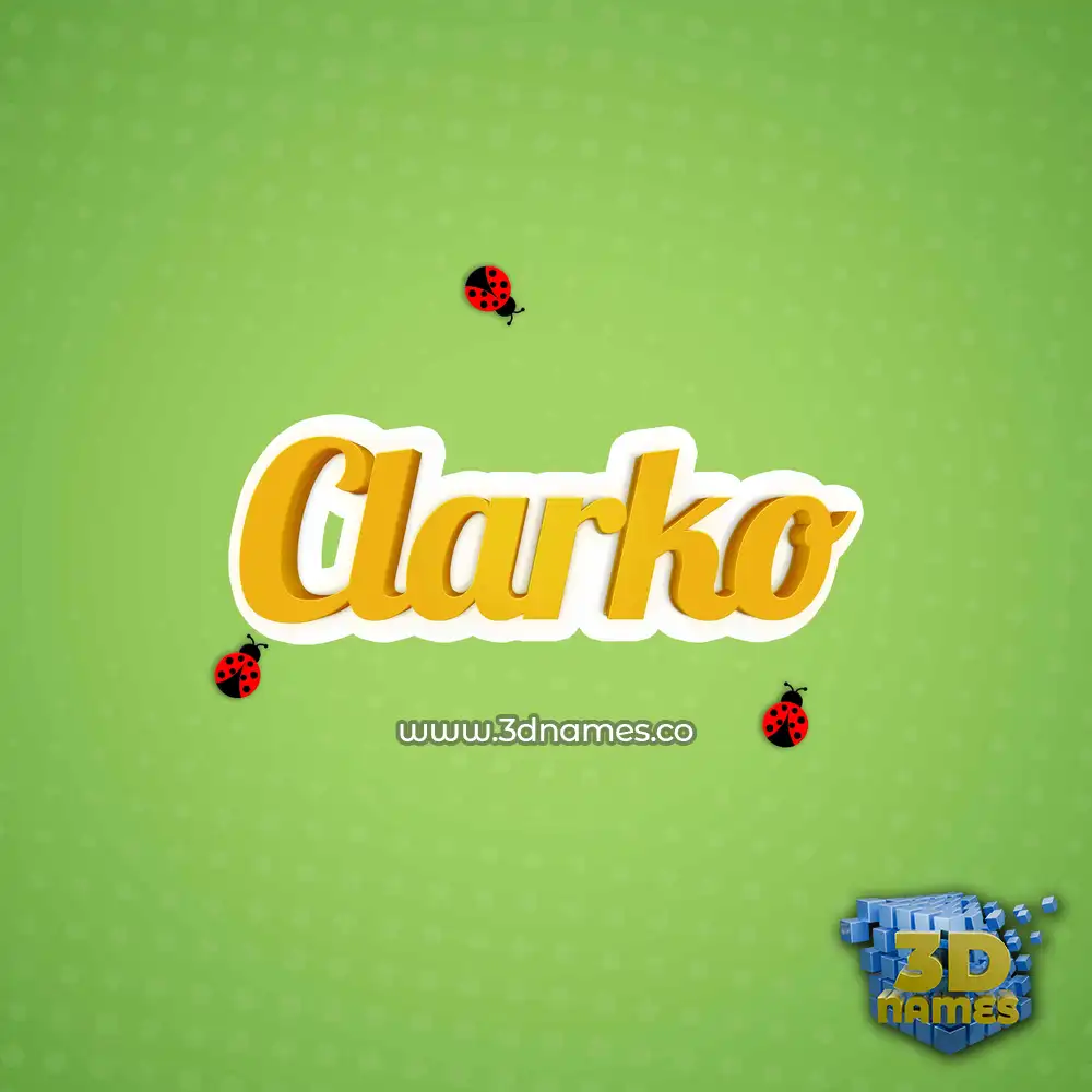 clarko in Ladybugs style - 3D name wallpaper