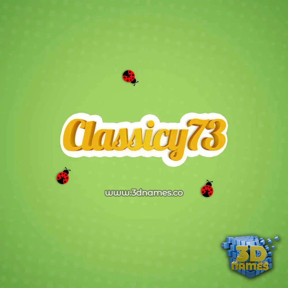 classicy73 in Ladybugs style - 3D name wallpaper