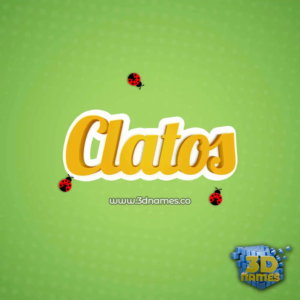clatos in Ladybugs style - 3D name wallpaper