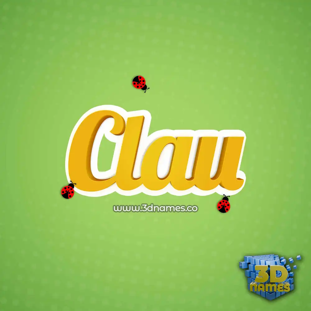 clau in Ladybugs style - 3D name wallpaper