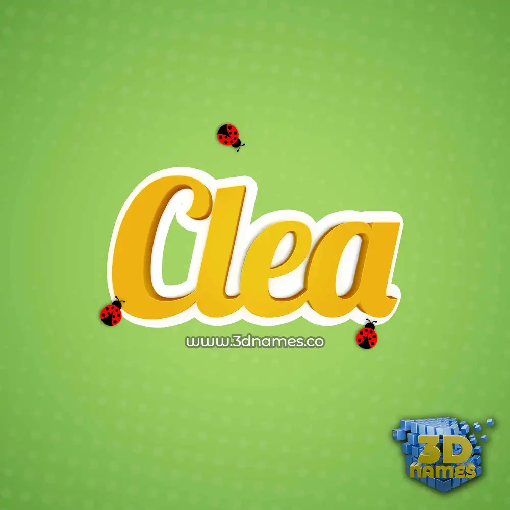 clea in Ladybugs style - 3D name wallpaper