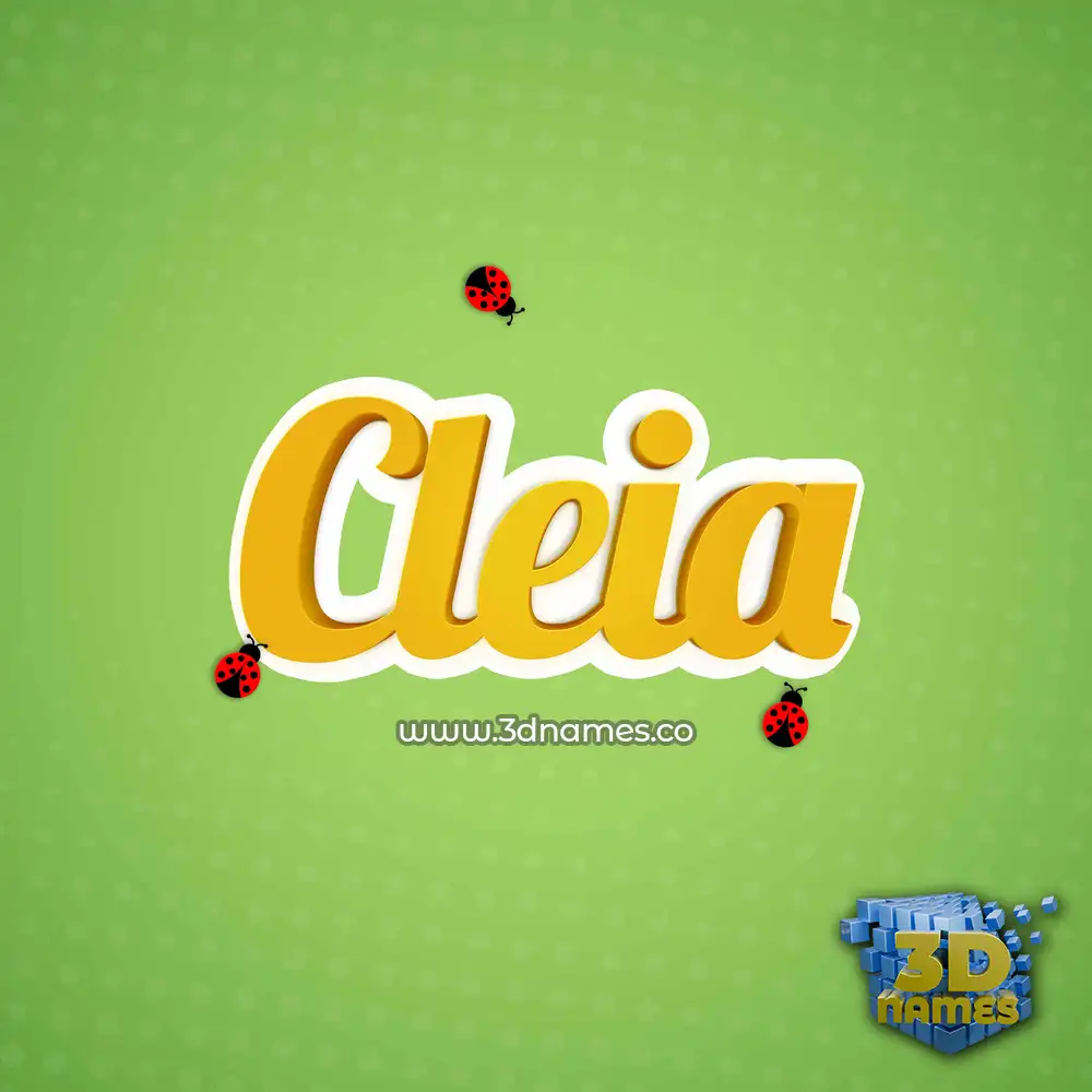 cleia in Ladybugs style - 3D name wallpaper