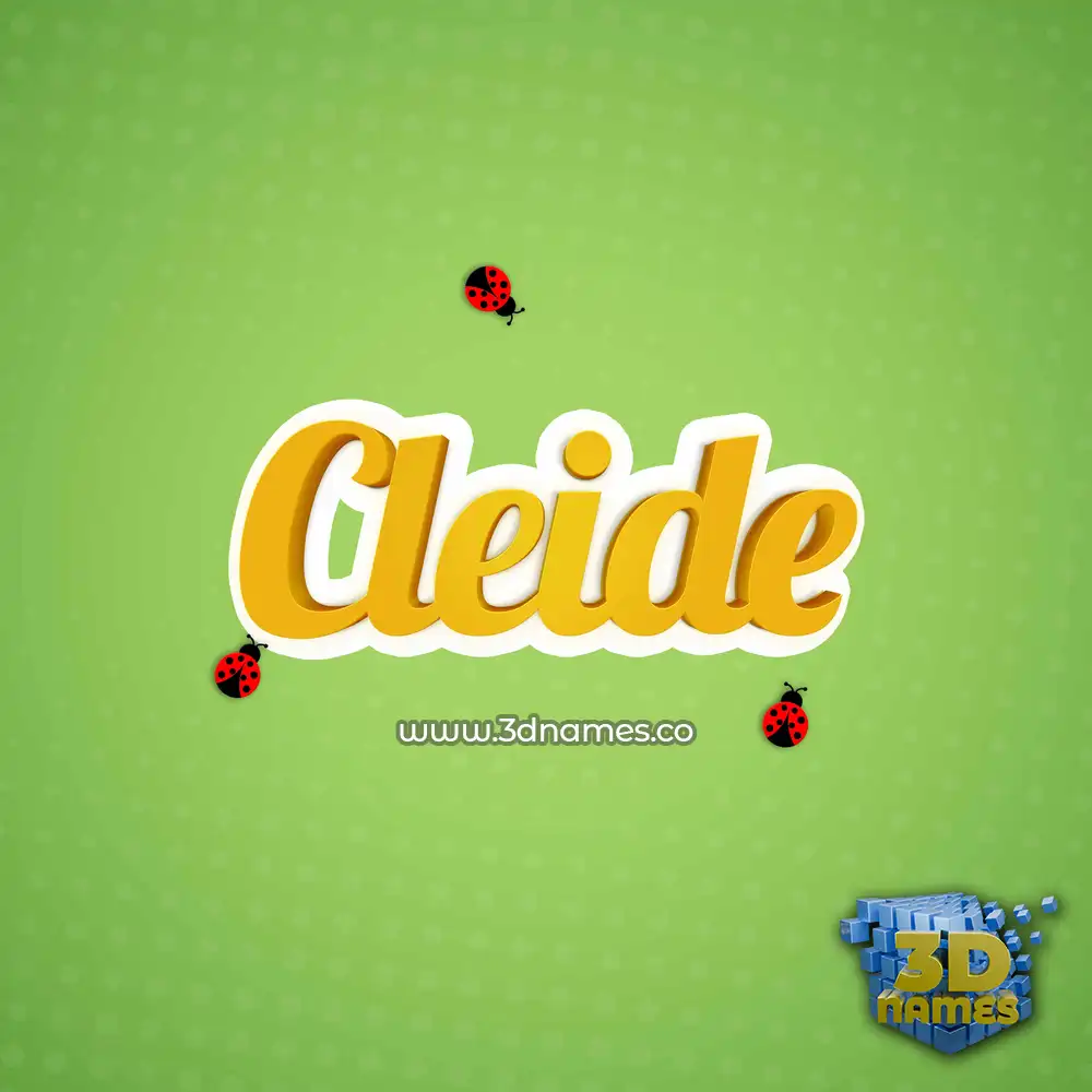 cleide in Ladybugs style - 3D name wallpaper