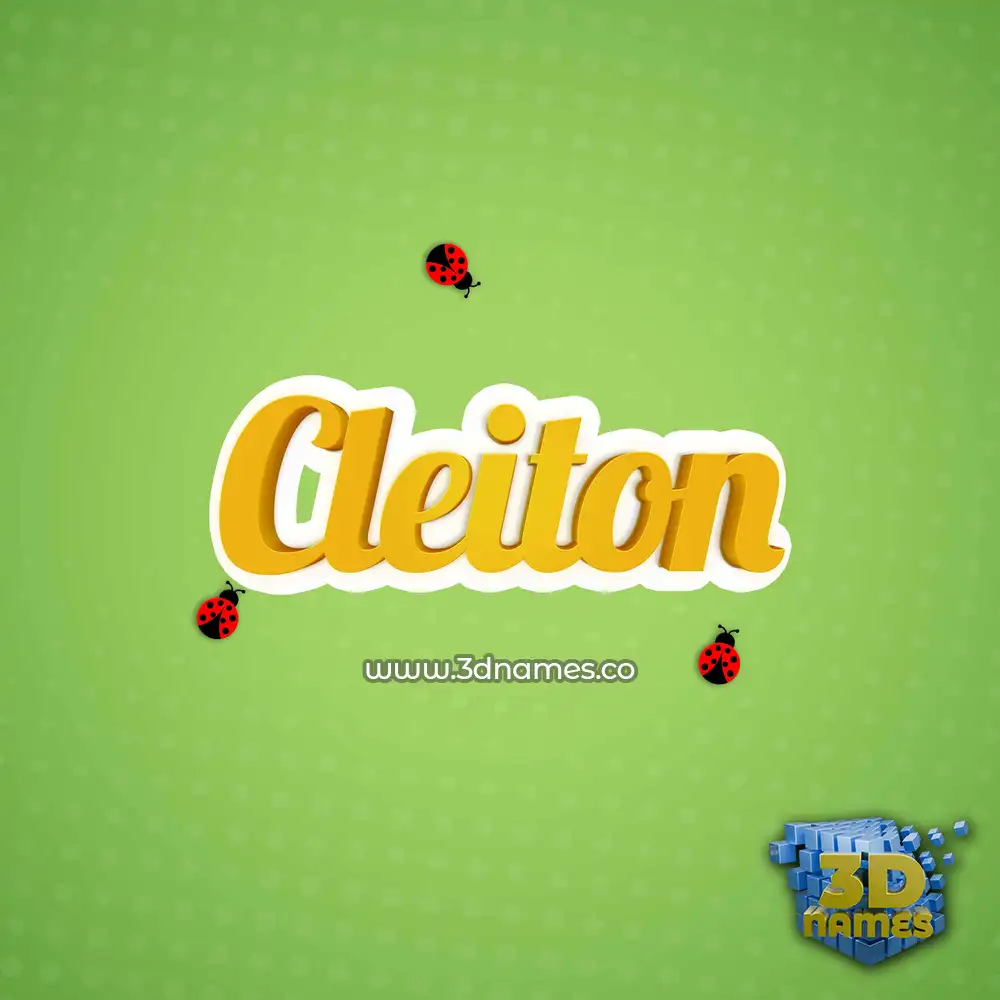 cleiton in Ladybugs style - 3D name wallpaper