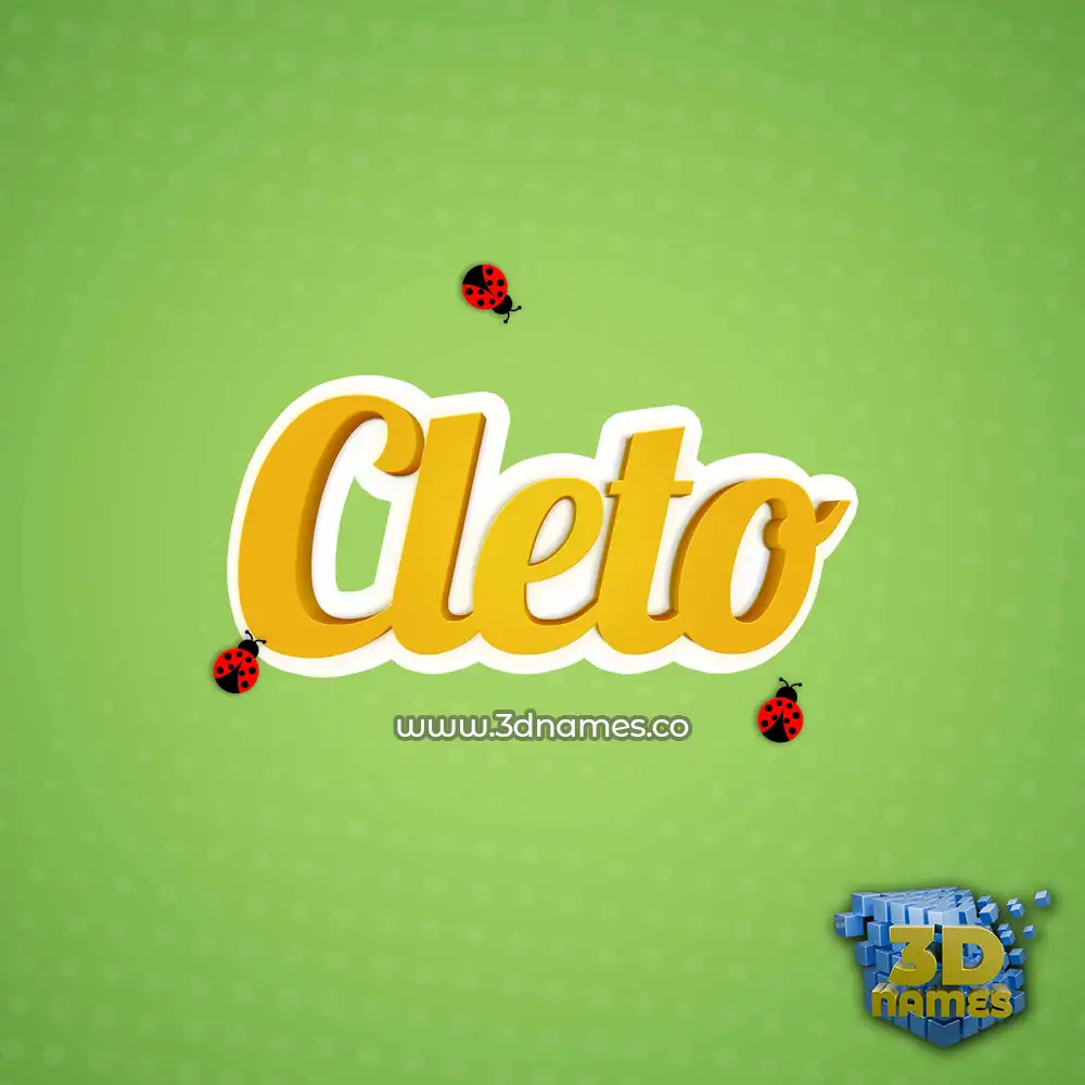 cleto in Ladybugs style - 3D name wallpaper