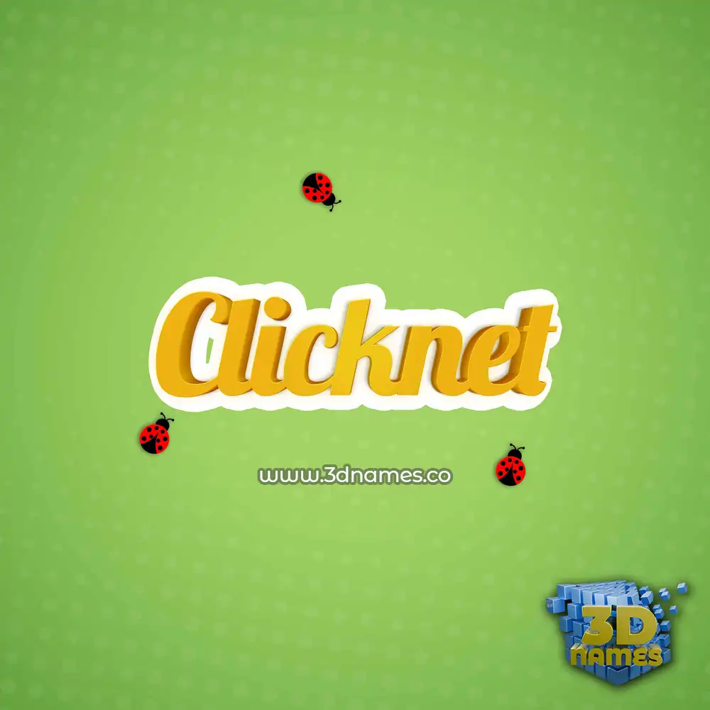 clicknet in Ladybugs style - 3D name wallpaper
