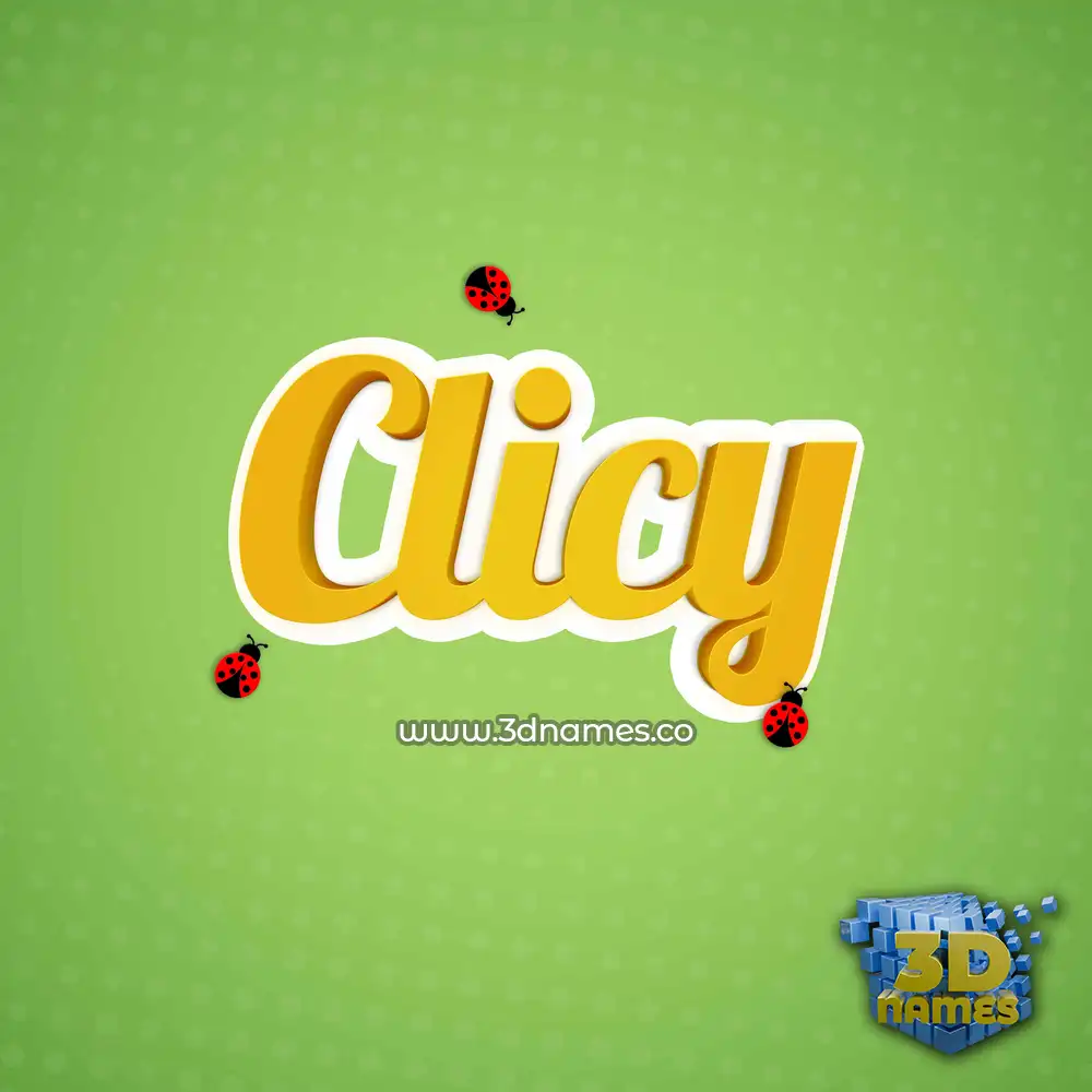 clicy in Ladybugs style - 3D name wallpaper