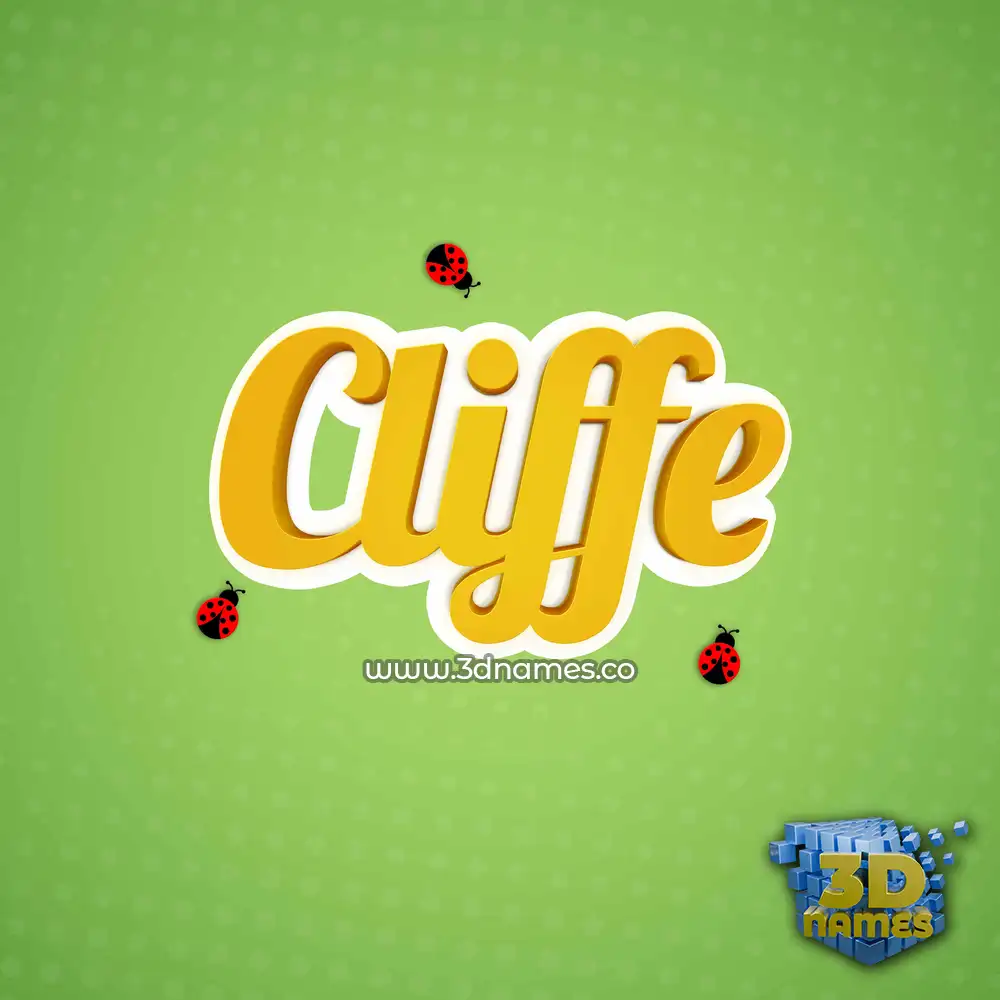 cliffe in Ladybugs style - 3D name wallpaper