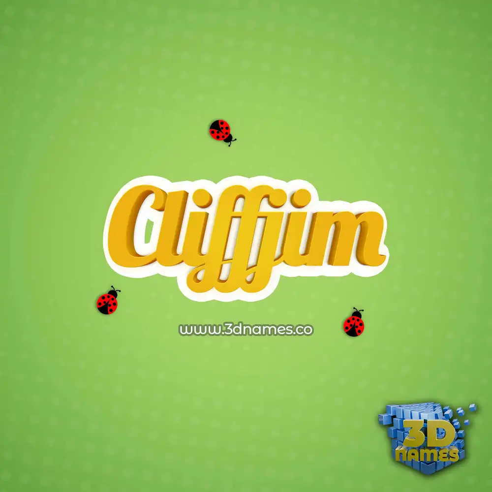cliffjim in Ladybugs style - 3D name wallpaper