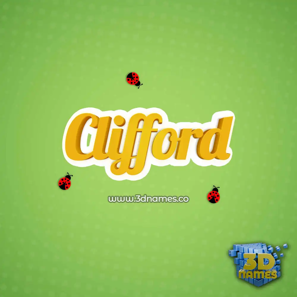 clifford in Ladybugs style - 3D name wallpaper
