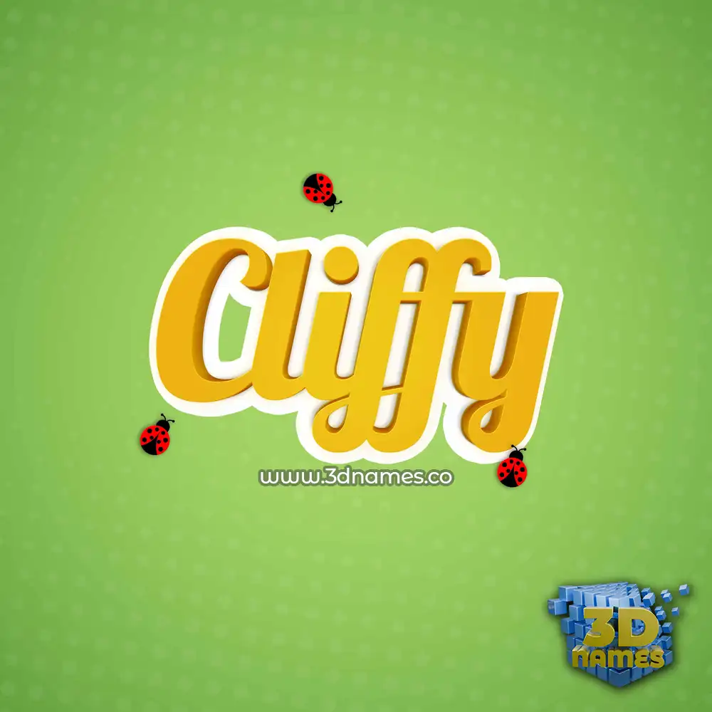 cliffy in Ladybugs style - 3D name wallpaper