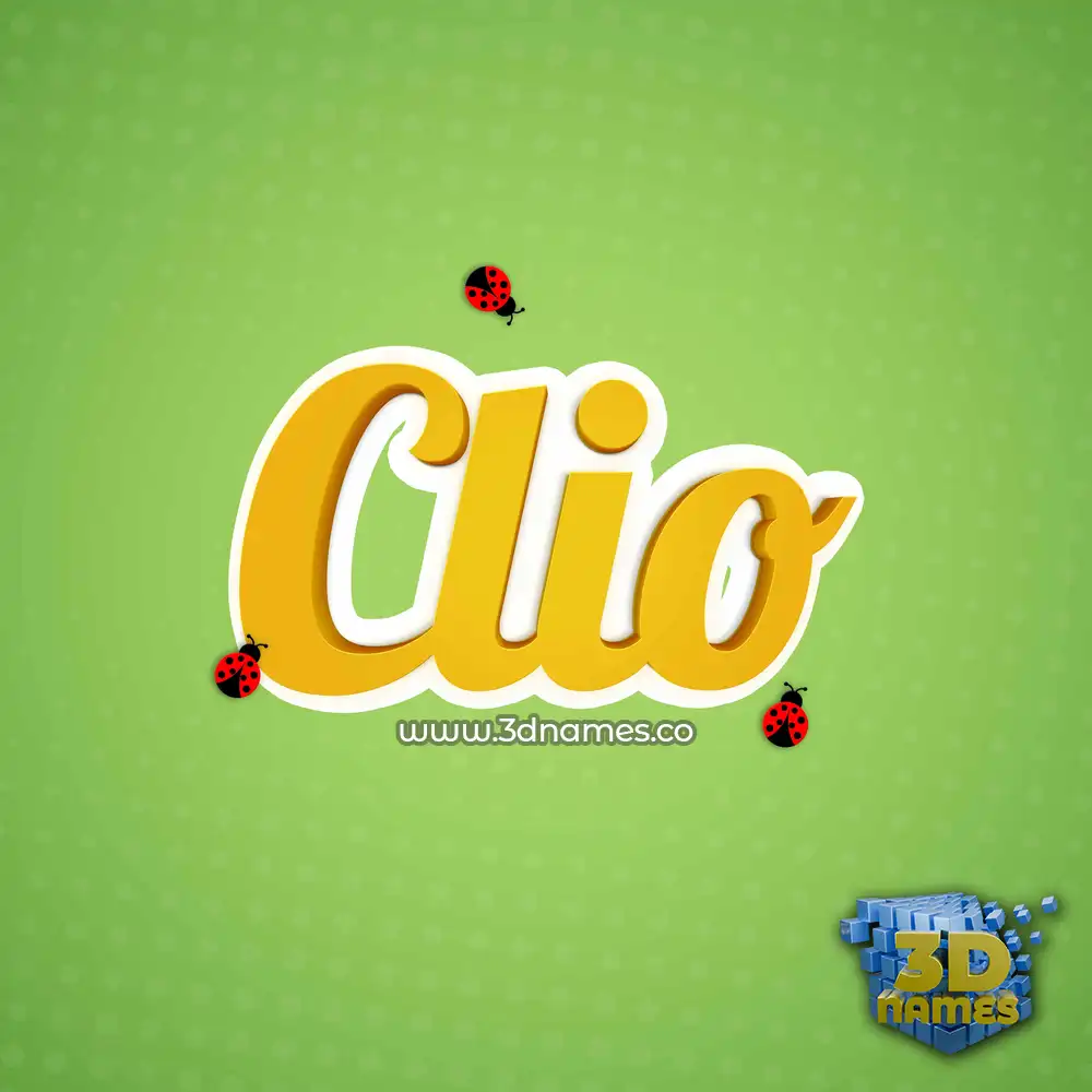 clio in Ladybugs style - 3D name wallpaper