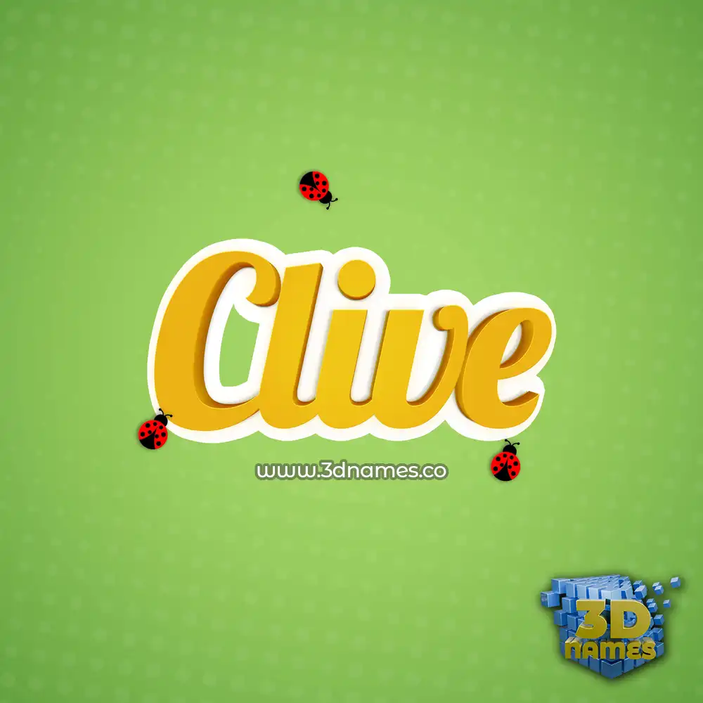 clive in Ladybugs style - 3D name wallpaper