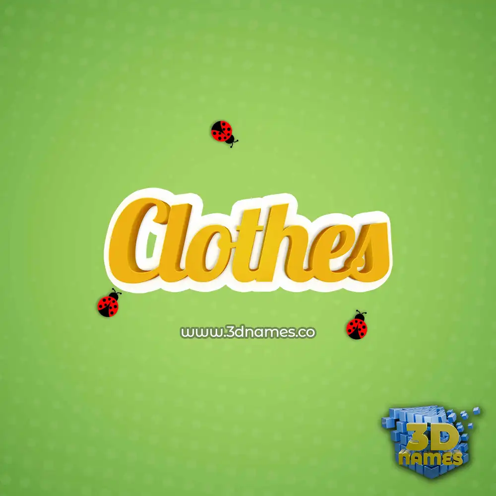 clothes in Ladybugs style - 3D name wallpaper