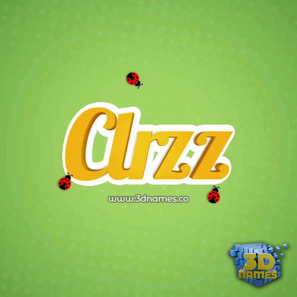 clrzz in Ladybugs style - 3D name wallpaper