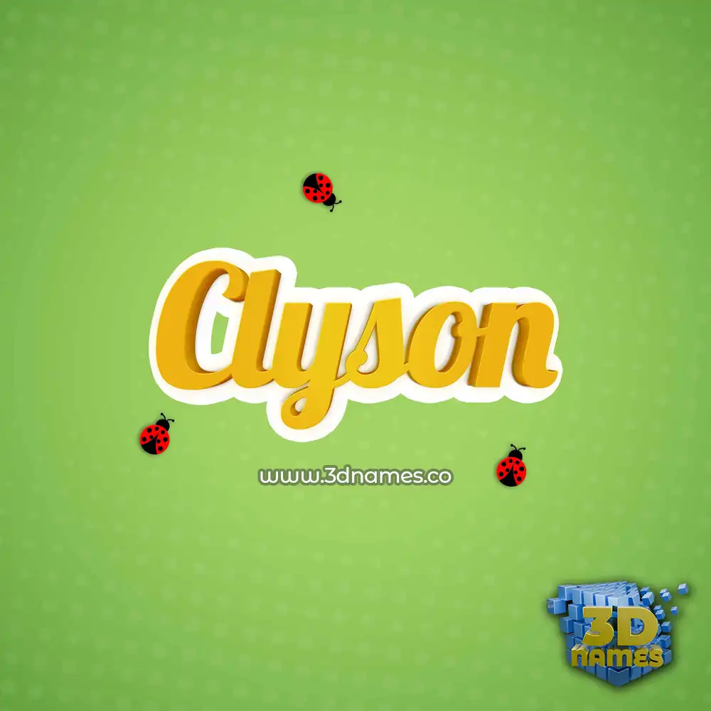 clyson in Ladybugs style - 3D name wallpaper