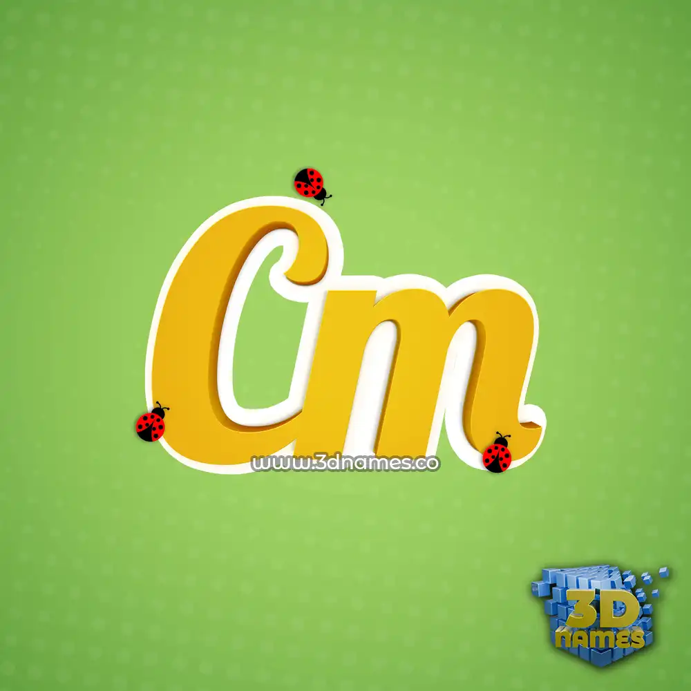 cm in Ladybugs style - 3D name wallpaper
