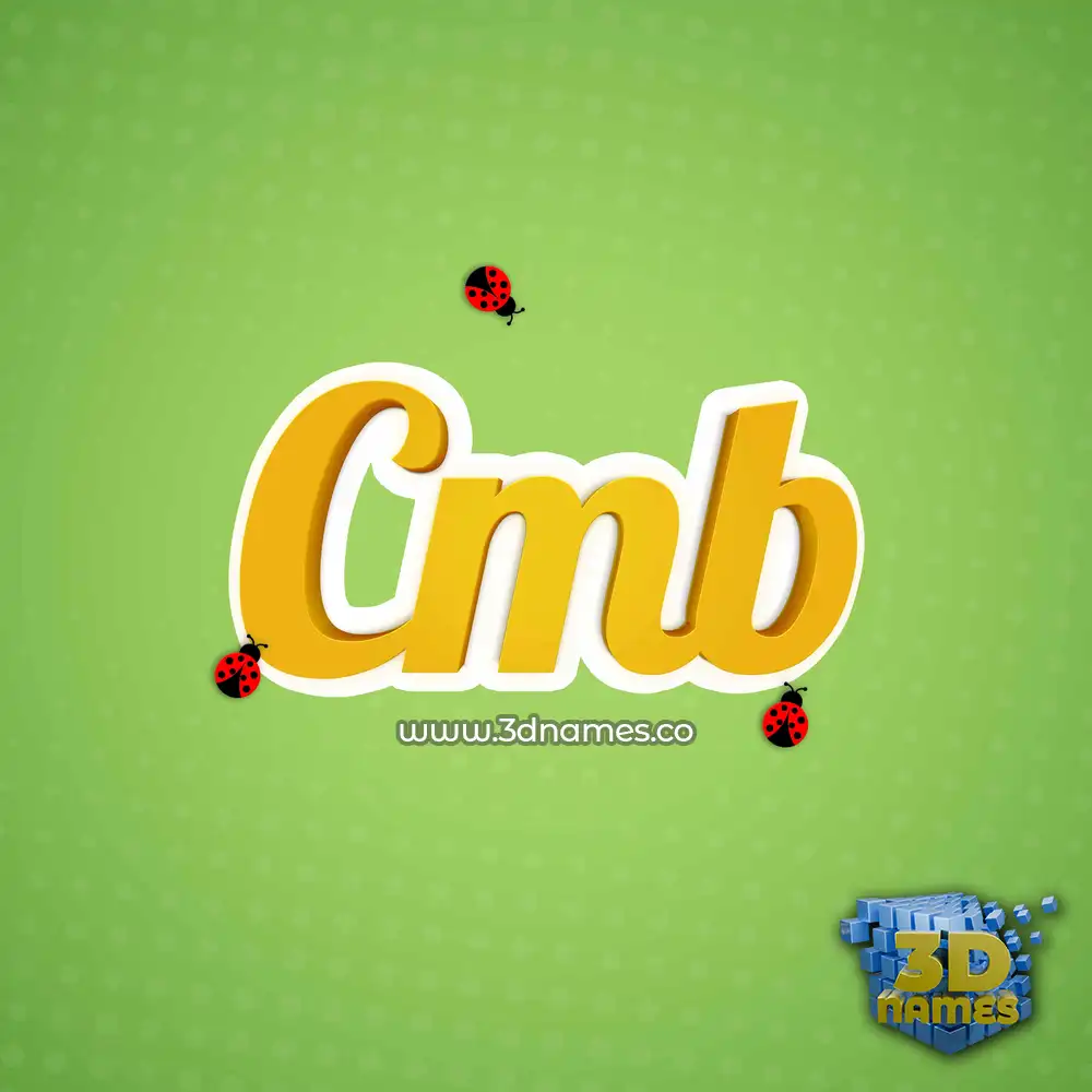 cmb in Ladybugs style - 3D name wallpaper