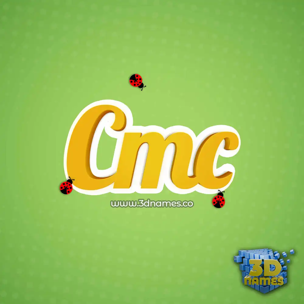 cmc in Ladybugs style - 3D name wallpaper