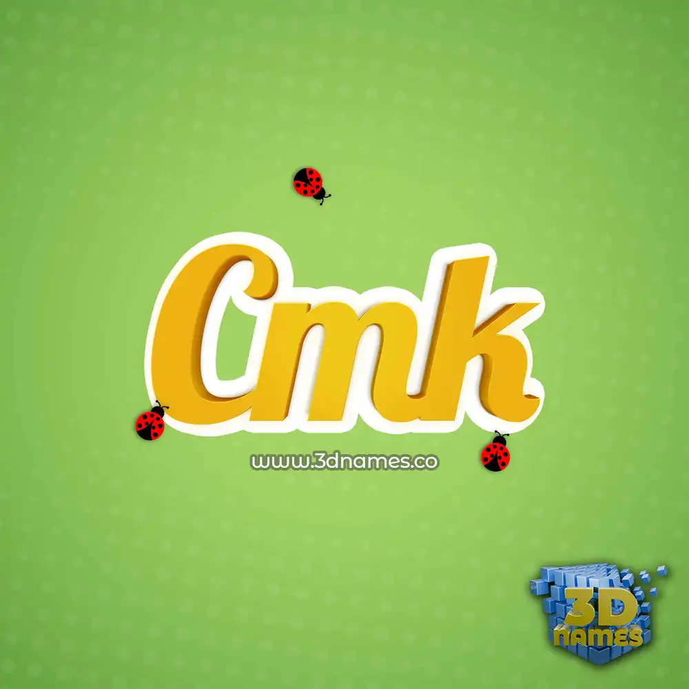 cmk in Ladybugs style - 3D name wallpaper