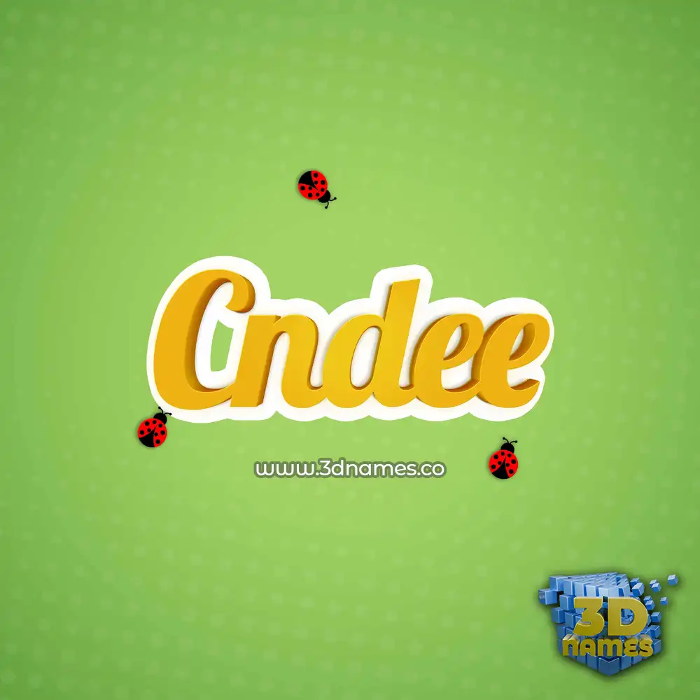 cndee in Ladybugs style - 3D name wallpaper