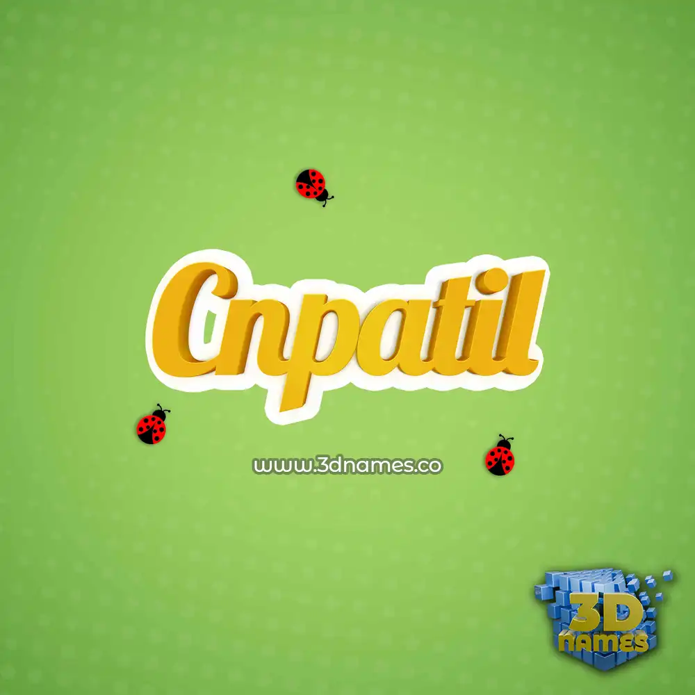 cnpatil in Ladybugs style - 3D name wallpaper