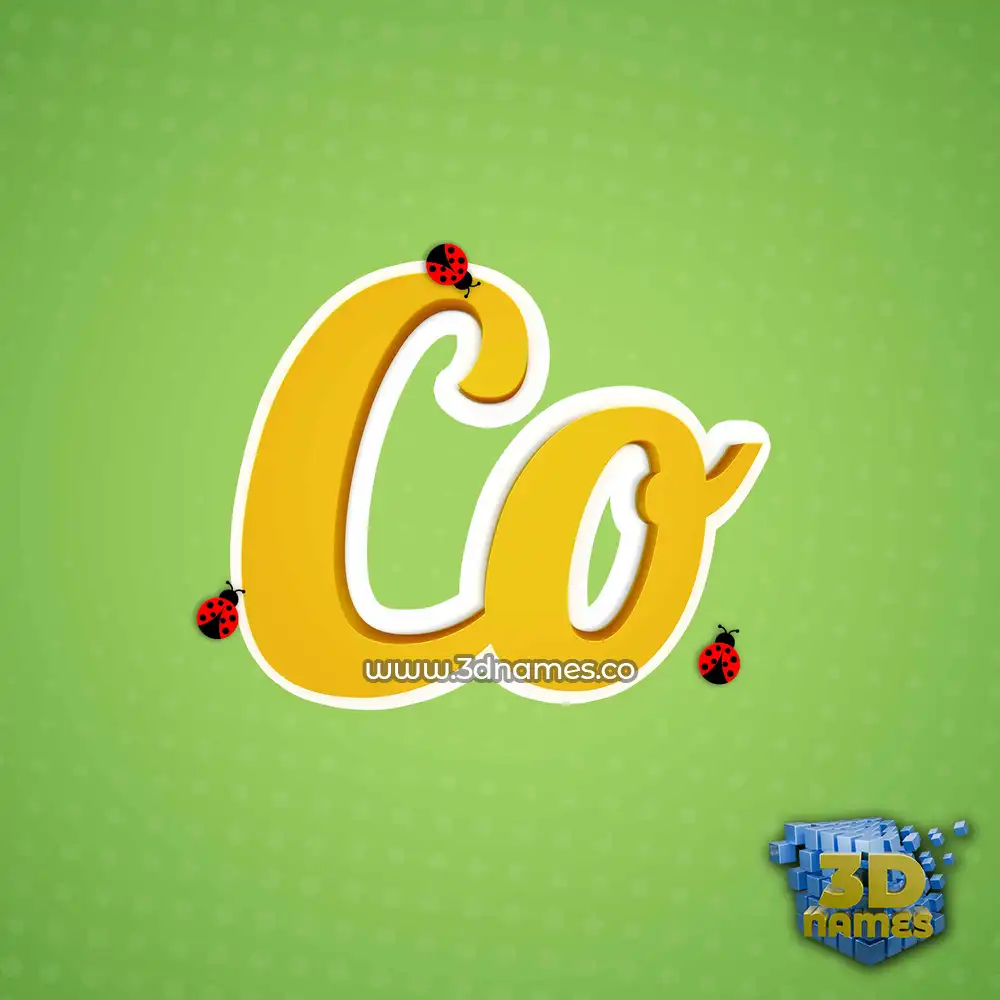 co in Ladybugs style - 3D name wallpaper