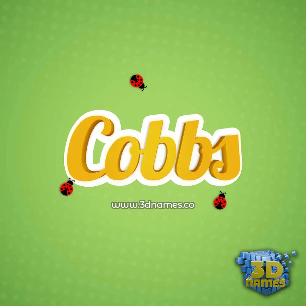 cobbs in Ladybugs style - 3D name wallpaper