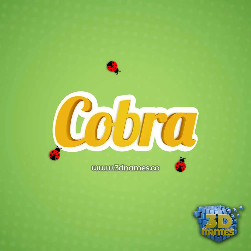 cobra in Ladybugs style - 3D name wallpaper