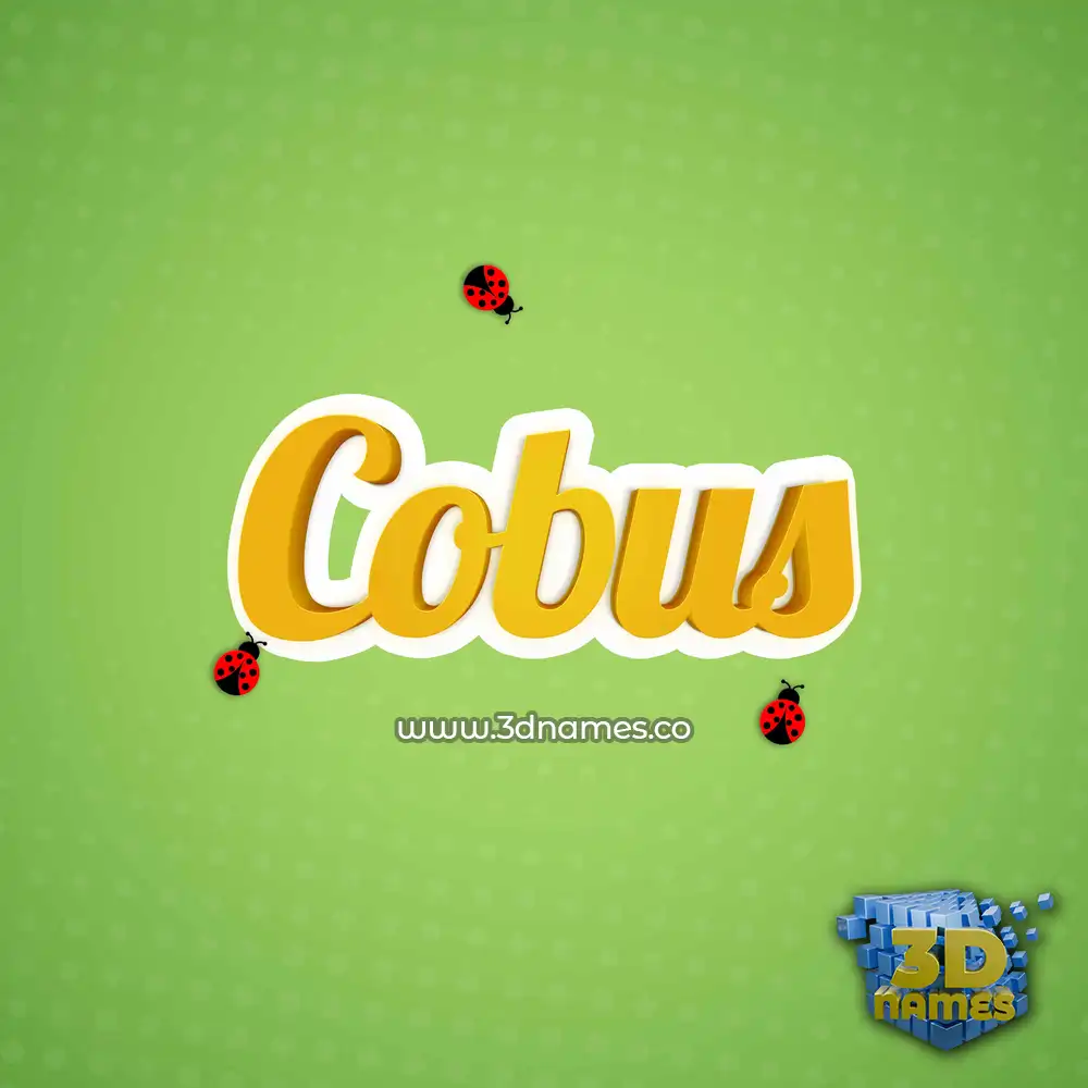 cobus in Ladybugs style - 3D name wallpaper