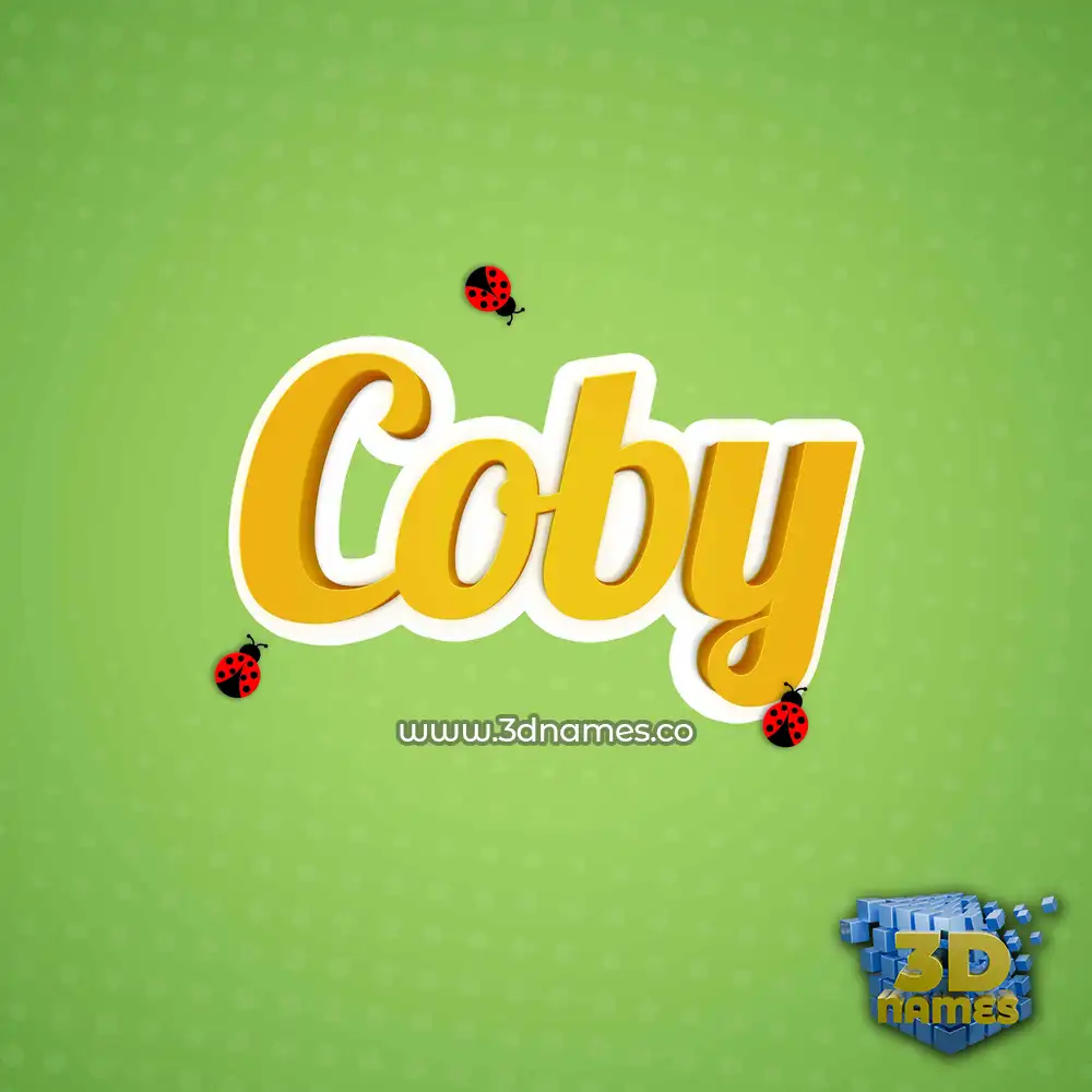 coby in Ladybugs style - 3D name wallpaper