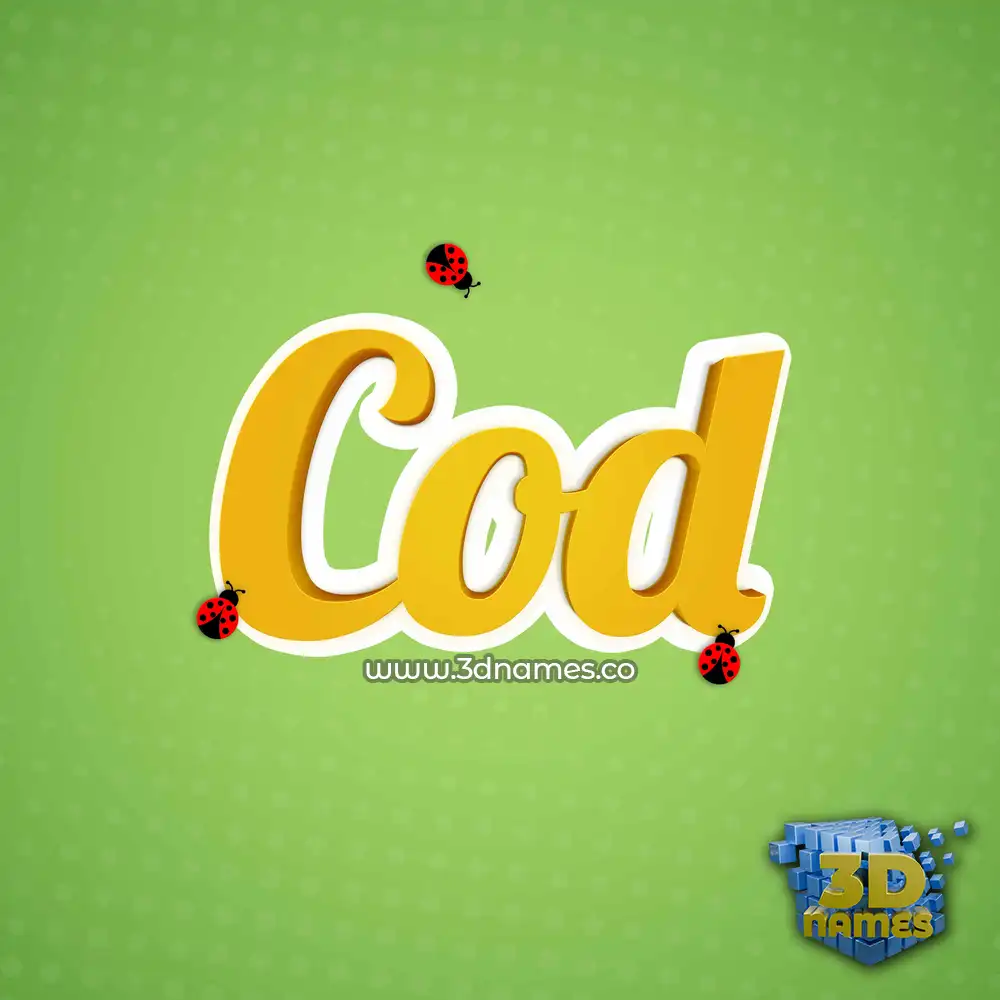 cod in Ladybugs style - 3D name wallpaper