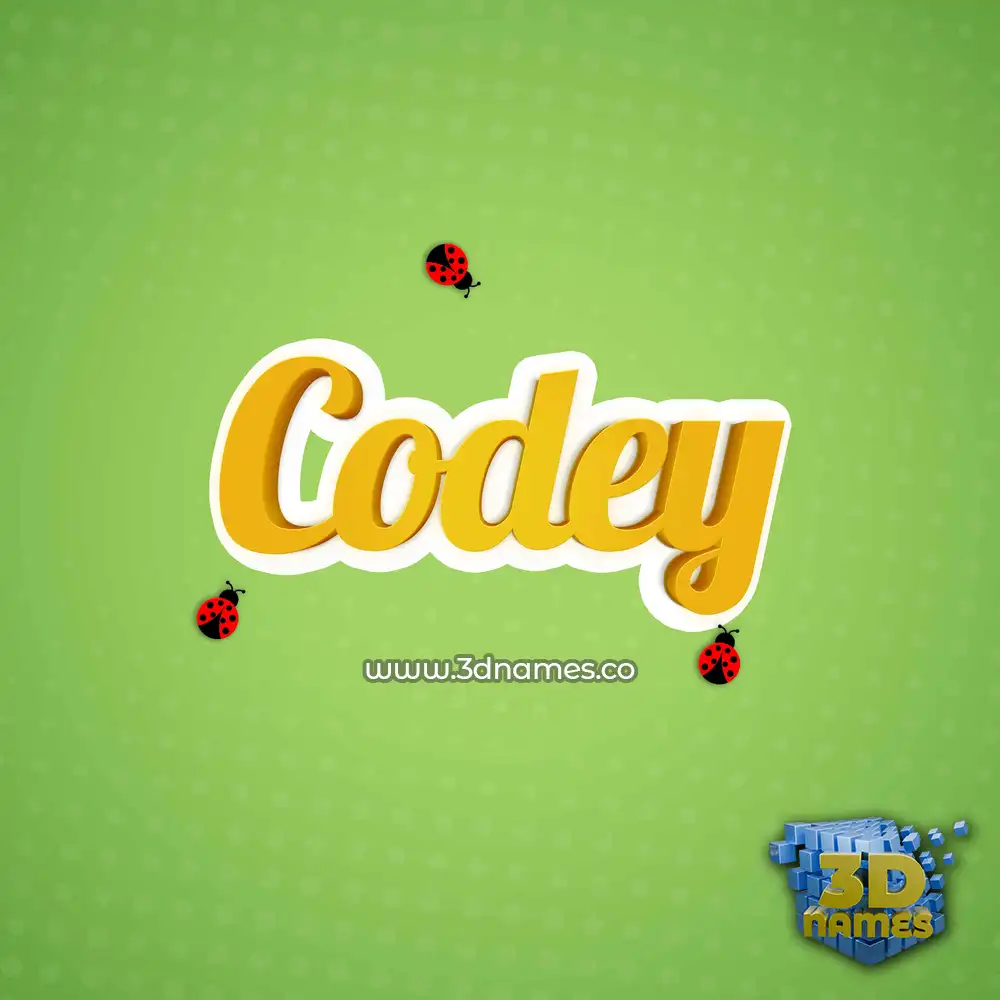 codey in Ladybugs style - 3D name wallpaper