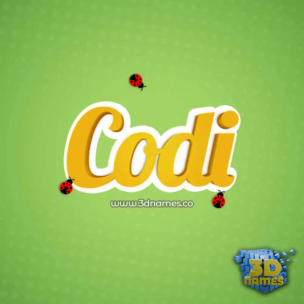codi in Ladybugs style - 3D name wallpaper