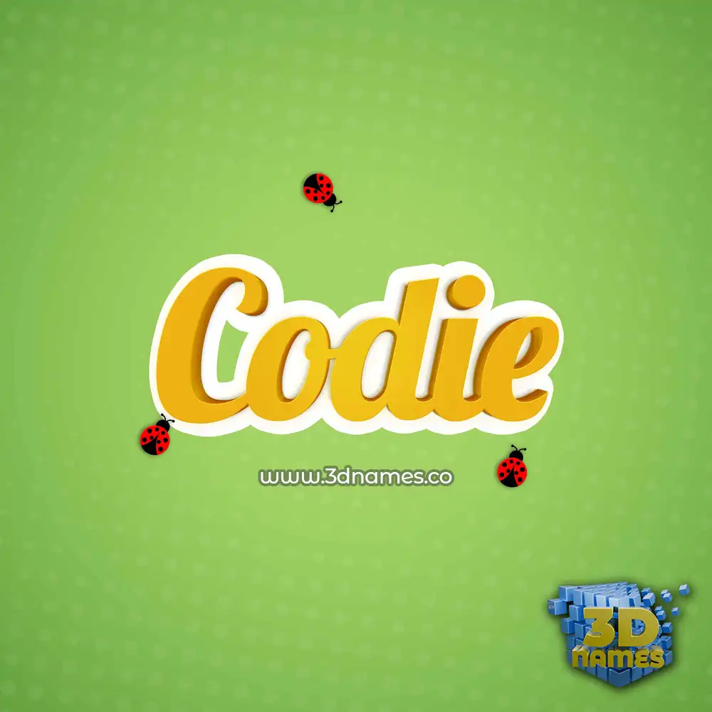 codie in Ladybugs style - 3D name wallpaper