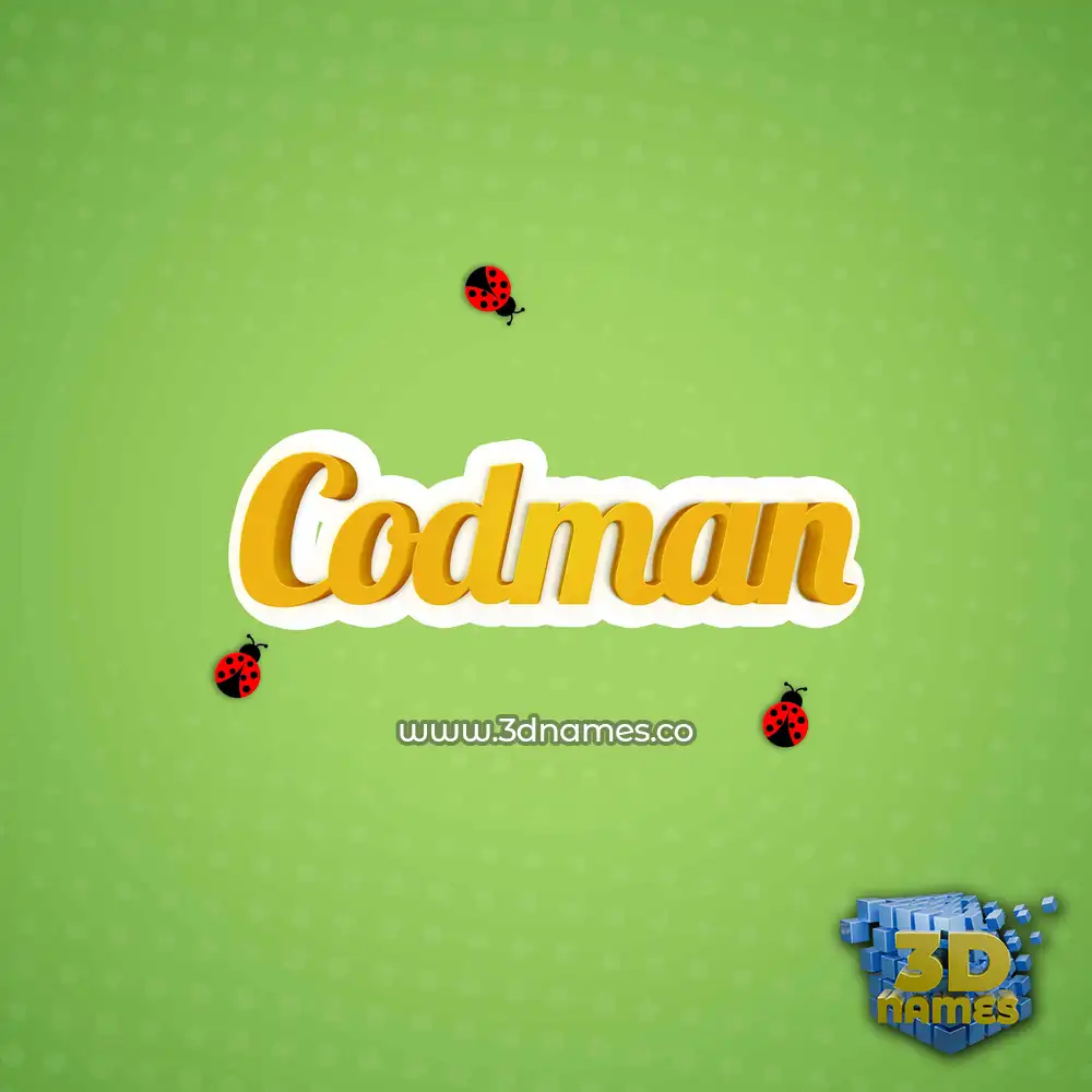 codman in Ladybugs style - 3D name wallpaper
