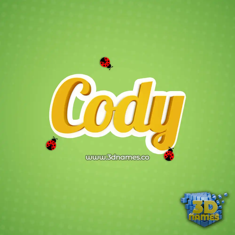 cody in Ladybugs style - 3D name wallpaper