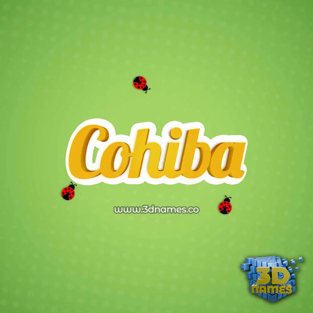 cohiba in Ladybugs style - 3D name wallpaper